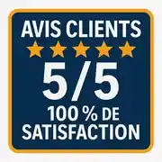 Avis clients 5 sur 5 – 100 % de satisfaction