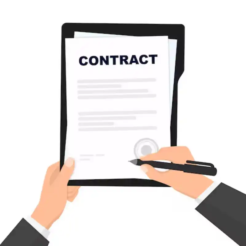 Signature du contrat d'ouverture de porte